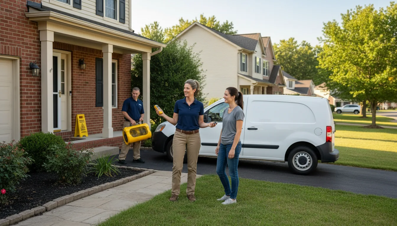 Residential water damage restoration in Chestnut, IL